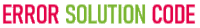 ErrorSolutionCode
