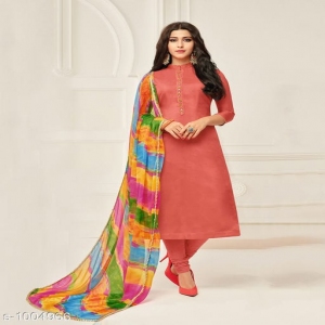 Ethnic Motif Printed Chanderi Cotton Suits & Dress Materials (Single Pack)