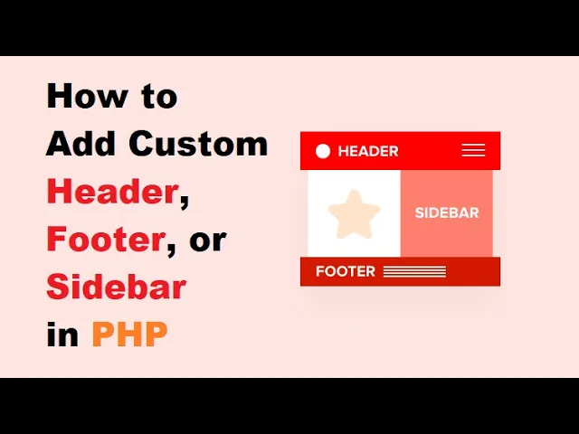 How to Add Custome Header, Footer, or Sidebar in PHP| Personal Portfolio Website | Core PHP