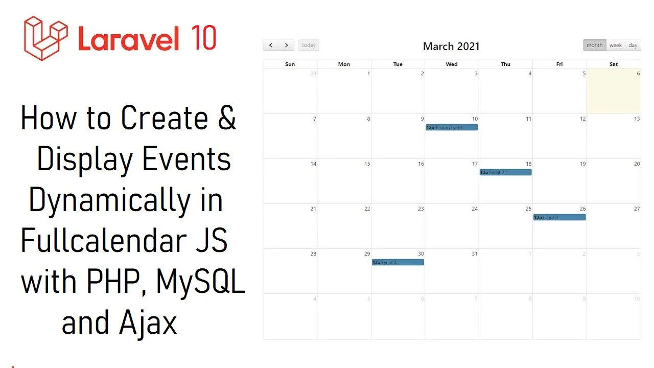 How to Create and Display Events Dynamically in Fullcalendar JS with PHP, MySQL and Ajax