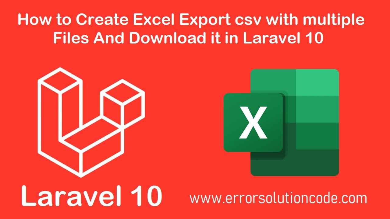 How to Create Excel Export csv with multiple Files and Download it in Laravel 10