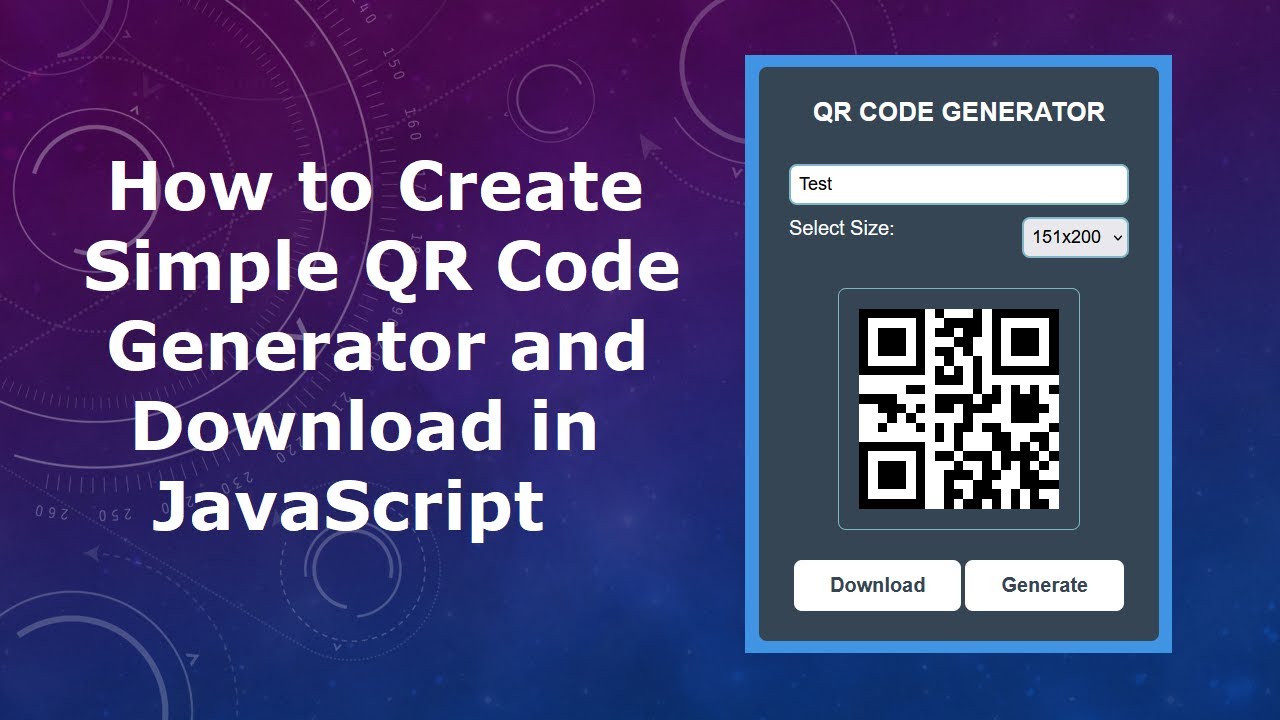 How to Create Simple QR Code Generator and Download in JavaScript