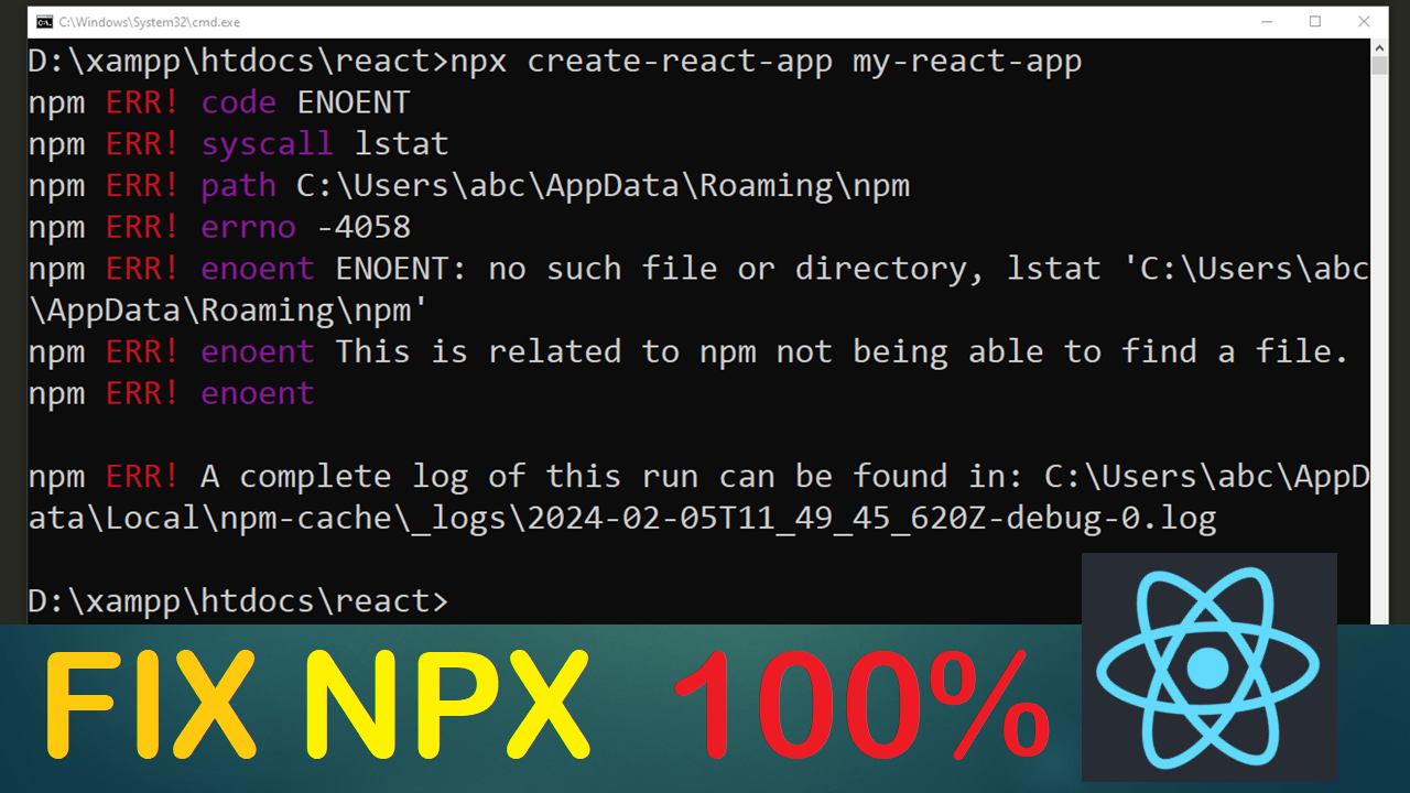 How to Fix Easily NPX Create React APP Not Working Error | Fix Create React App Error
