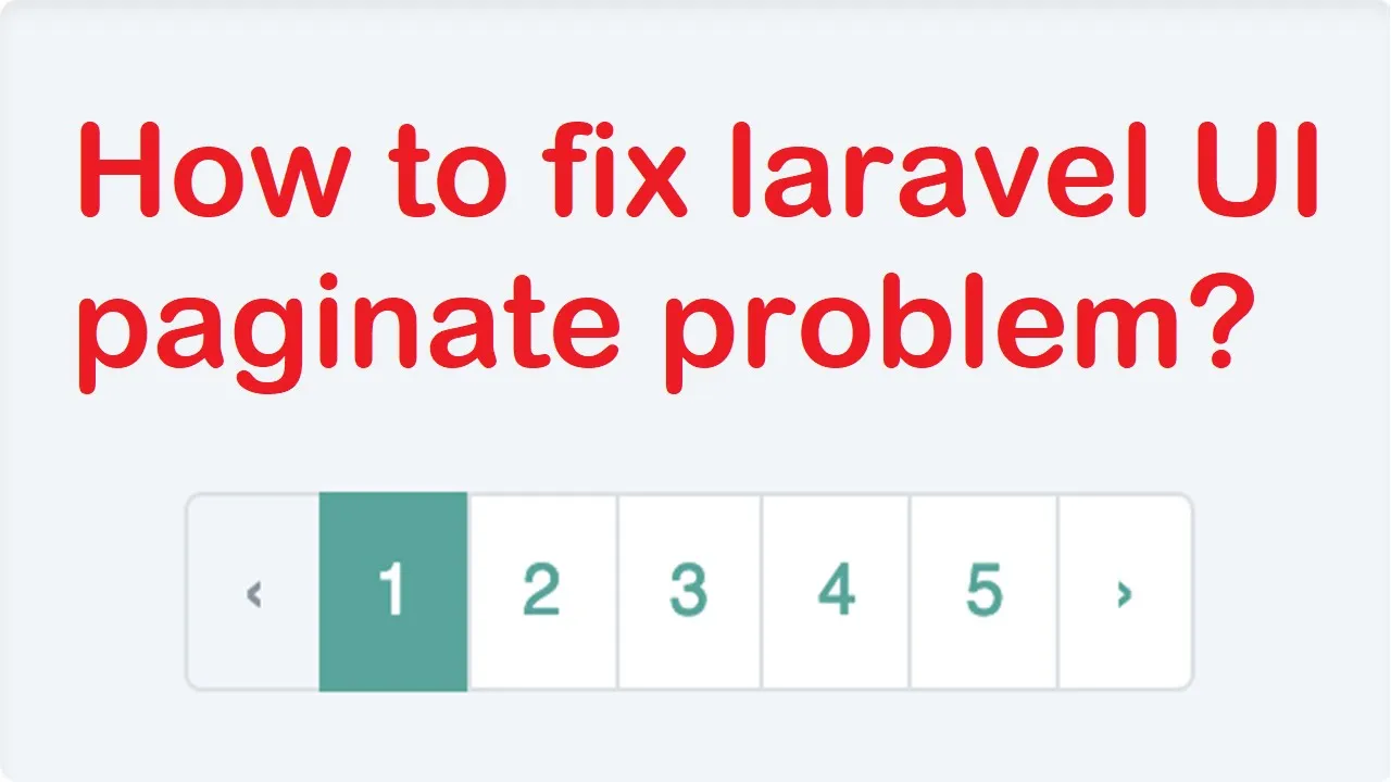 How to fix laravel UI paginate problem?