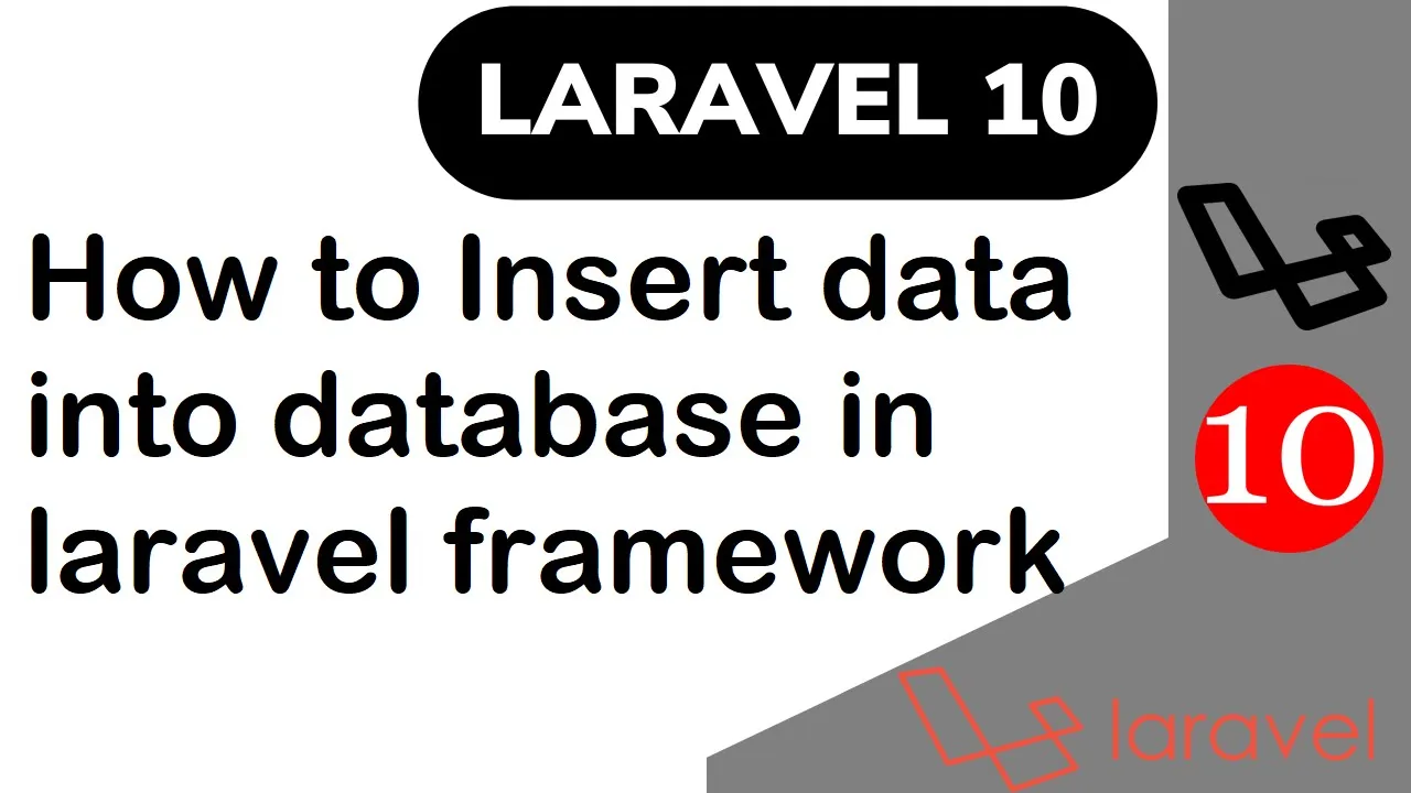 How to Insert data into database in laravel framework