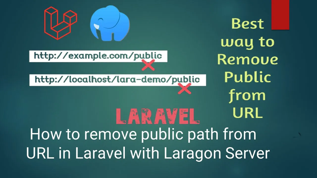 How to remove public path from URL in Laravel with Laragon Server