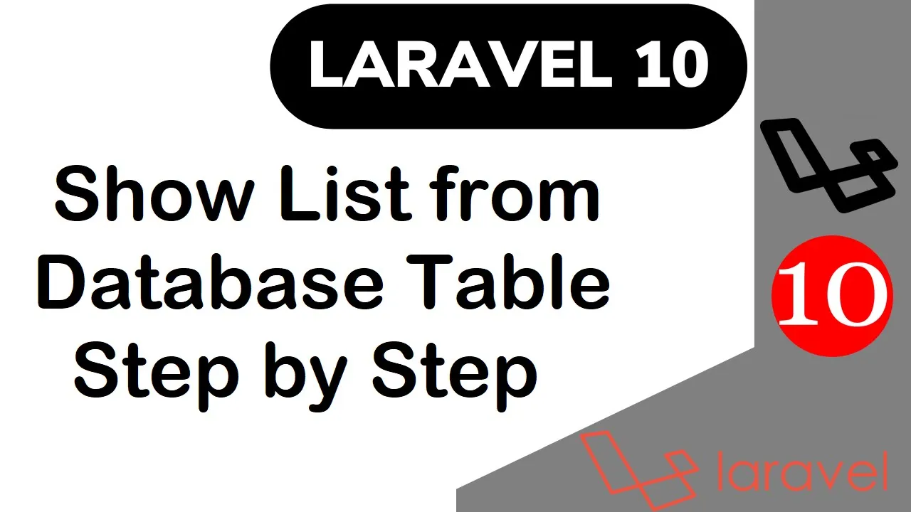 Laravel 10 Tutorial - Show List from Database Table Step by Step