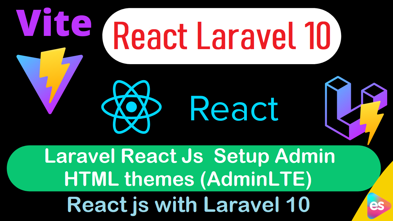 Laravel React Js  Setup Admin HTML themes (AdminLTE)  | React Js with Laravel 10