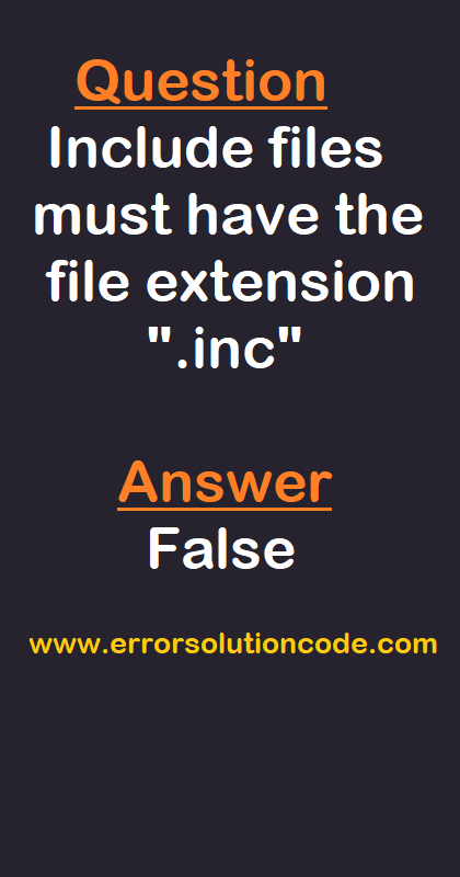 PHP | Include files must have the file extension